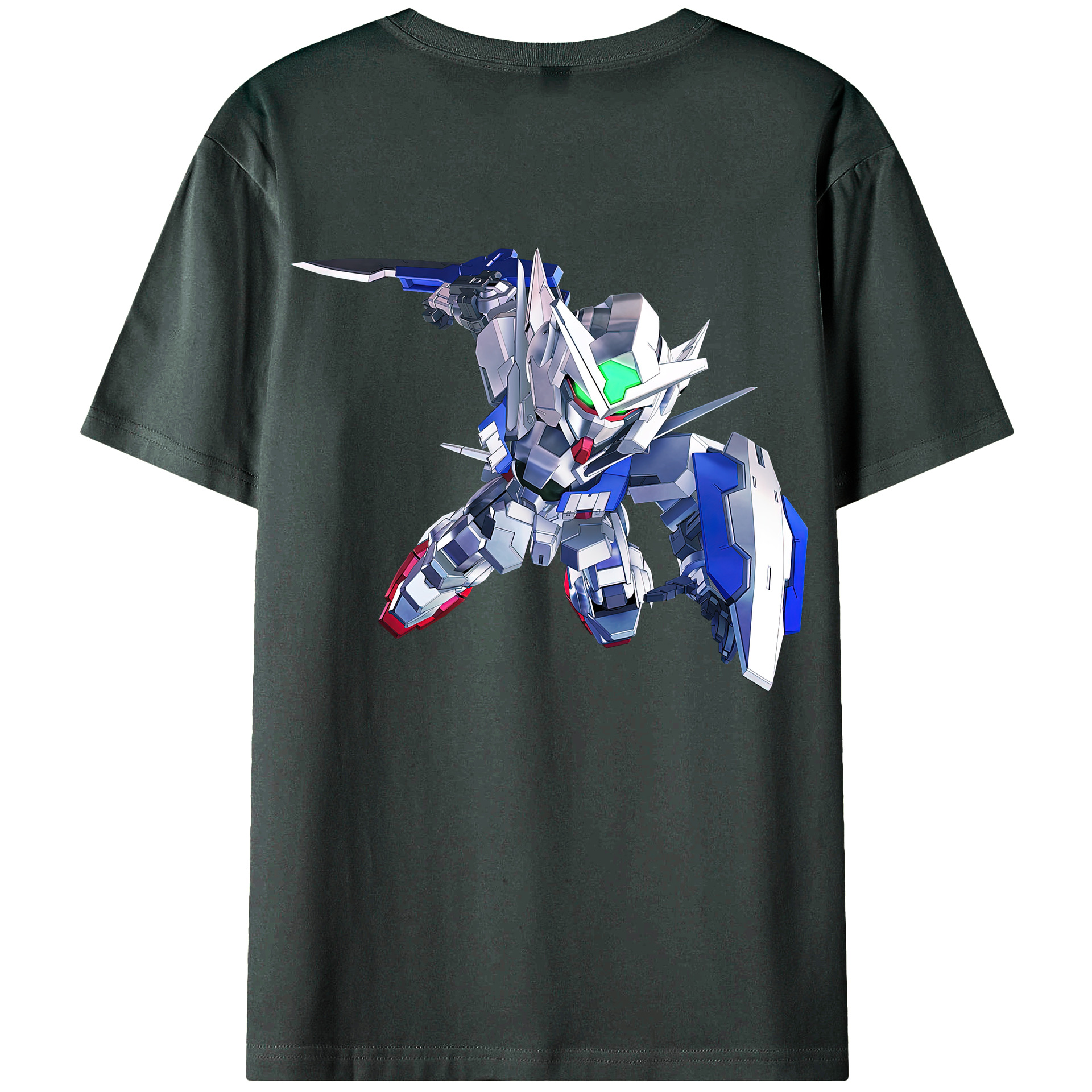 （画像用） 機動戦士ガンダム Mobile Suit Gundam 綿100％ メンズ半袖Tシャツ（バックプリント） 通気性